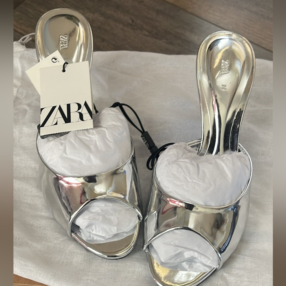 Zara Silver Heels